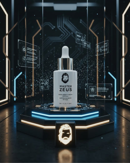 🧔‍♂️ MASTER ZEUS®️ BEARD & HAIR GROWTH SERUM – WITH BIOTIN & CAFFEINE