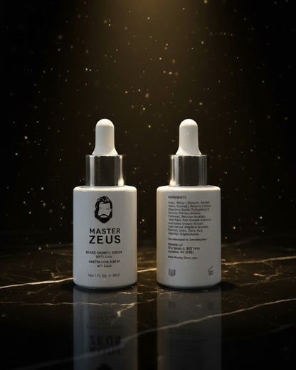 🧔‍♂️ MASTER ZEUS®️ BEARD & HAIR GROWTH SERUM – WITH BIOTIN & CAFFEINE